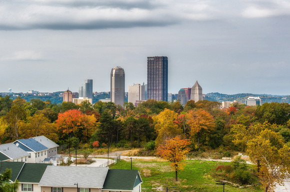 A view of Pittsburgh from the campus of the University of Pittsburgh