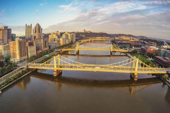 A view down the Allegheny River in Pittsburgh
