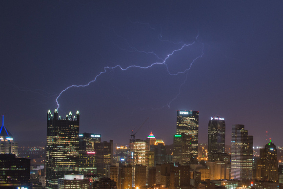 Lightning over Pittsburgh from Mt. Washington in the Spring 2014 017