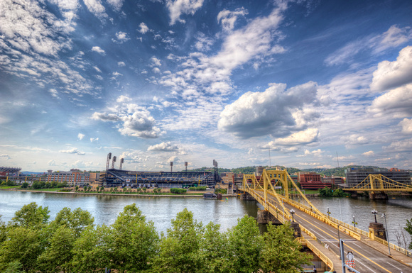 A beautiful day over the North Shore of Pittsburgh HDR
