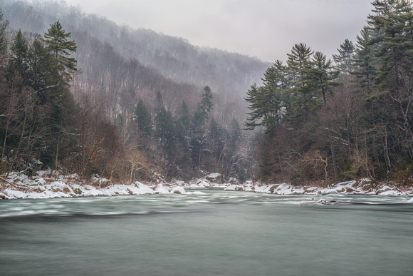 Looking down the Youghiogheny River at Ohiopyle State Park