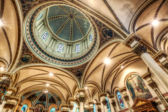 Inside of Immaculate Heart of Mary Church HDR