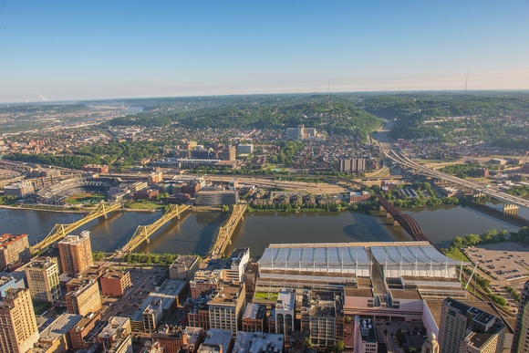 View of the North Side from the roof of the Steel Building in PIttsburgh