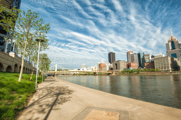 North Shore Riverwalk in Pittsburgh HDR