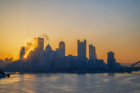 A new morning dawns in Pittsburgh HDR