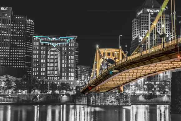Clemente Bridge and Bat Signal Selective color