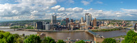 Sunny day over Pittsburgh panorama from Mt. Washington