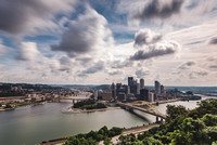Long exposure of clouds over Pittsburgh