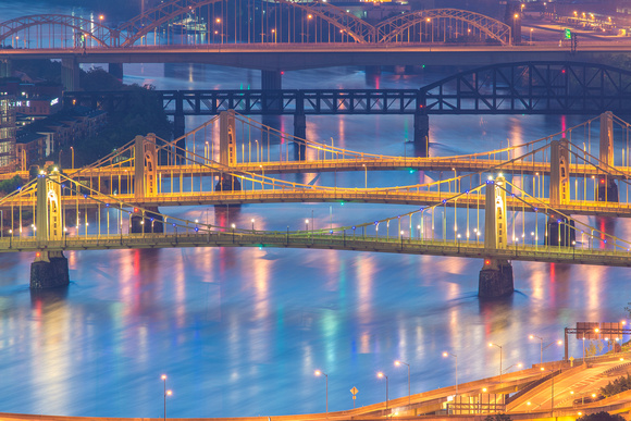 The colorful bridges of Pittsburgh