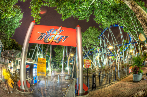 The Sky Rocket rollercoaster at Kennywood Park in Pittsburgh