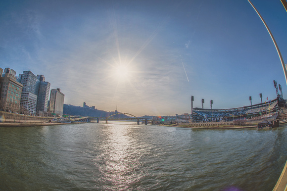 The sun shines bright over PNC Park