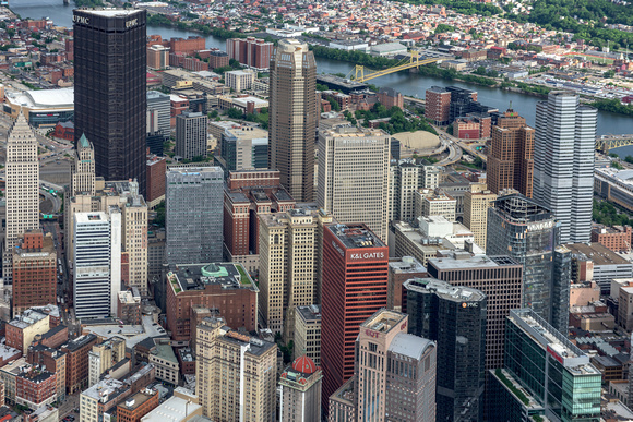 Downtown PIttsburgh as seen from above