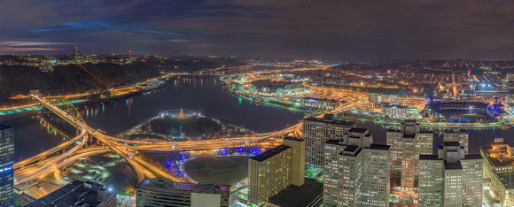 Panorama of the Point from the roof of PPG Place