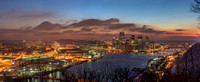 Panorama of Pittsburgh from the West End at dawn