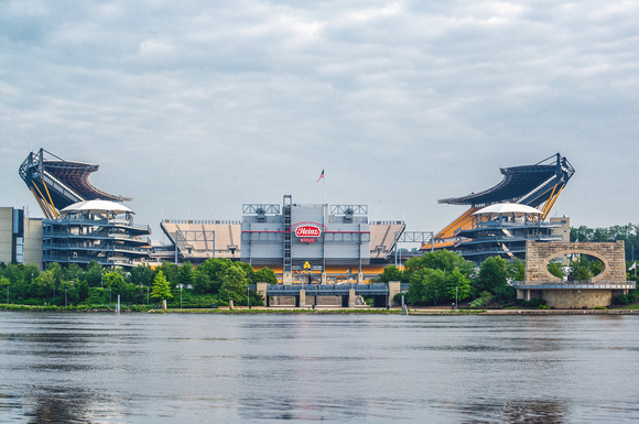 Heinz Field from across the Allegheny River in Pittsburgh