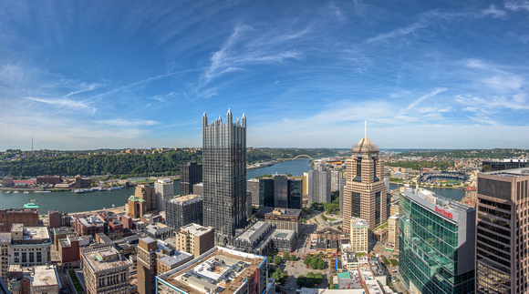 Panorama of Pittsburgh from the roof of the PNC Building