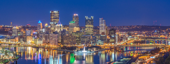 Panoramic view of Pittsburgh from the West End