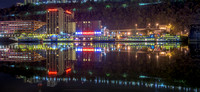 The Gateway Clipper reflects in the Monongahela River