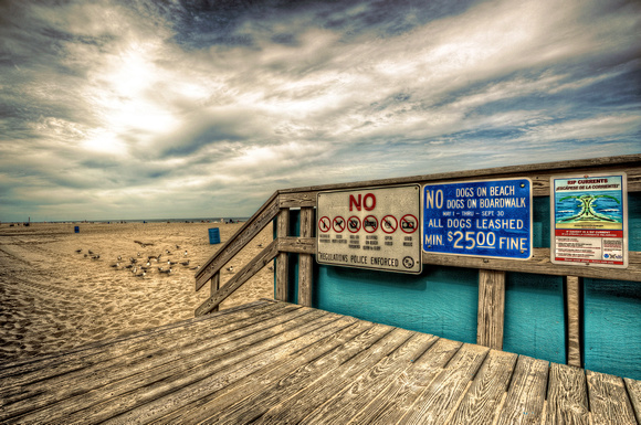Entrance to the beach in Ocean City HDR