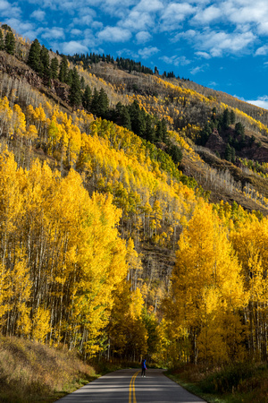 Stunning fall colors near Maroon Bells, Colorado
