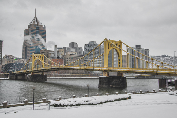 The Clemente Bridge in the snow