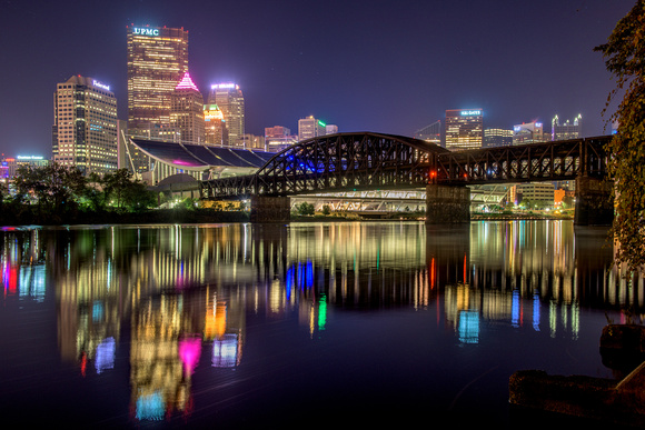 Reflections of Pittsburgh in the Allegheny River