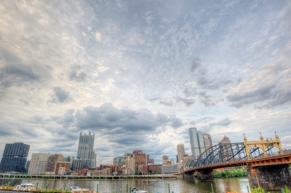 The Pittsburgh skyline and Smithfield Street Bridge in Pittsburgh