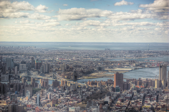 A view of Brooklyn from the Empire State Building HDR
