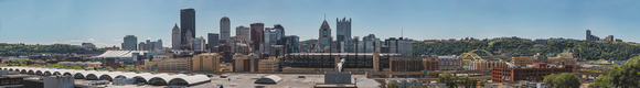 Panorama of Pittsburgh from the North Shore on a summer day