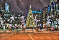 Christmas tree and PPG Place HDR