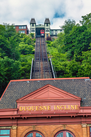 A view from the bottom of the Duquesne Incline