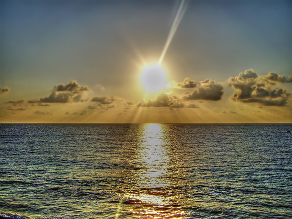 Sun rise in Cancun