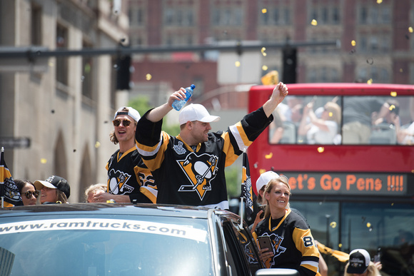 Carl Hagelin and Phil Kessel  Pittsburgh Penguins Stanley Cup Parade - 143