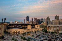 PNC Park at dusk in Pittsburgh