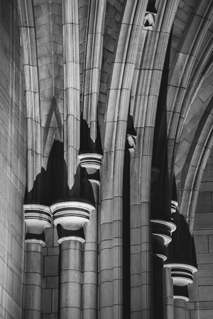 Shadows inside the Cathedral of Learning in PIttsburgh
