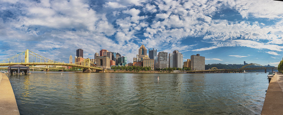 Panorama of a sunny day on the North Shore of Pittsburgh