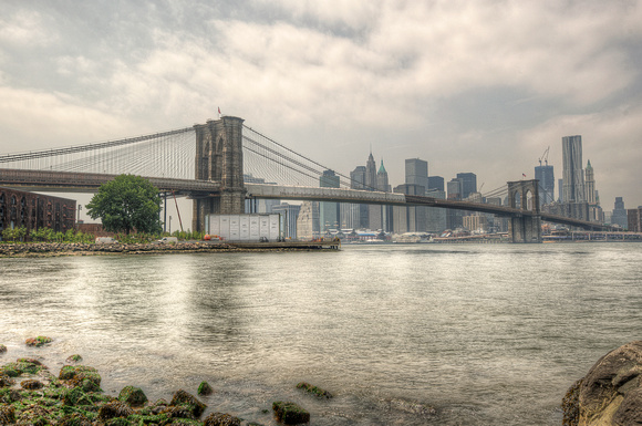 Lower Manhattan skyline from Brooklyn Bridge Park HDR