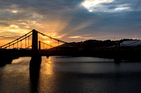 Sunrays over the Andy Warhol Bridge in Pittsburgh