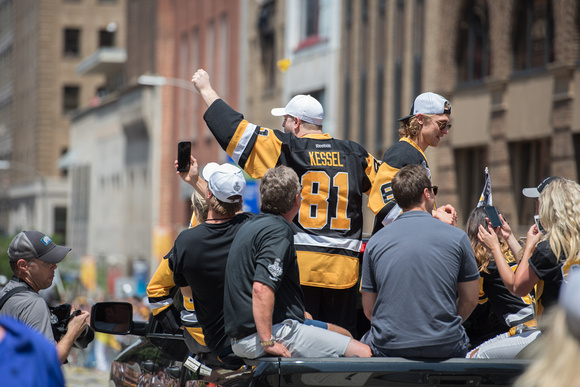 Carl Hagelin and Phil Kessel  Pittsburgh Penguins Stanley Cup Parade - 147