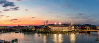 Panorama of PNC Park during a beautiful sunset in Pittsburgh