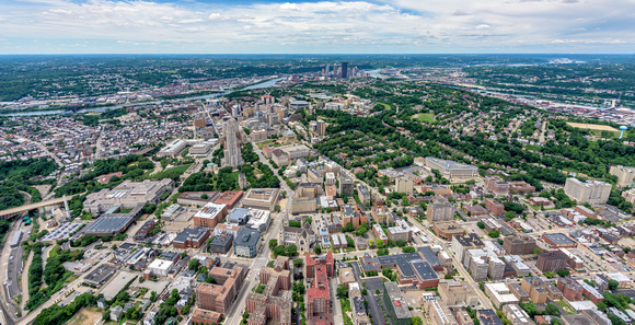 A view of Pittsburgh from above Oakland