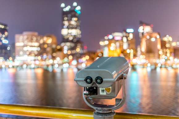 A viewfinder at Station Square in Pittsburgh