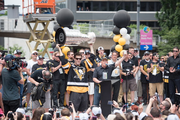 Ben Lovejoy with the Stanley Cup Pittsburgh Penguins Stanley Cup Parade - 194