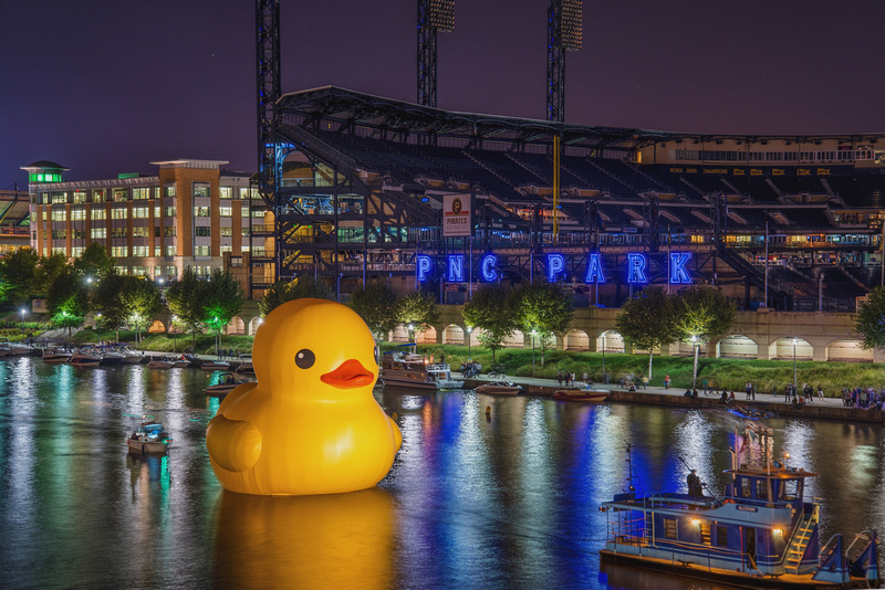 Dave DiCello Photography Giant Rubber Duck in Pittsburgh PNC Park