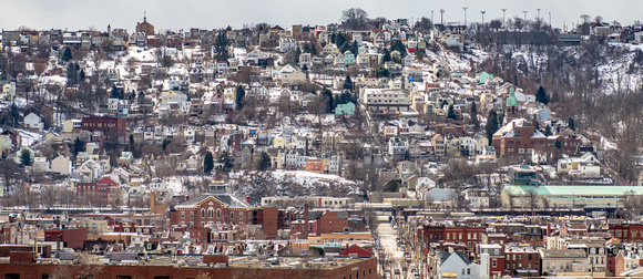 The South Side Slopes are cover in snow on a winter day