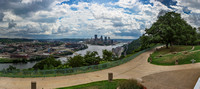 Panorama of the West End Overlook and Pittsburgh on a sunny day