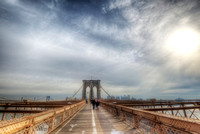Brooklyn Bridge wide angle HDR