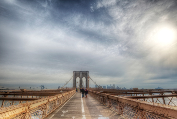 Brooklyn Bridge wide angle HDR