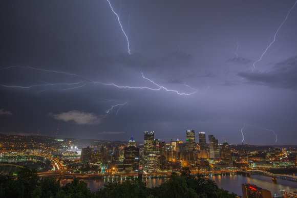 Lightning over Pittsburgh from Mt. Washington in the Spring 2014 025