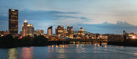 Panorama of the Pittsburgh skyline from the Allegheny River